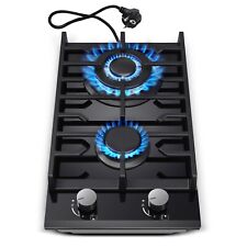 30cm Gas Hob 2Burners Black