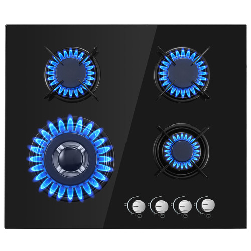 Gas hob 4burners black - 60,