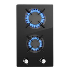 Gas Hob 2 Burners 30cm Black