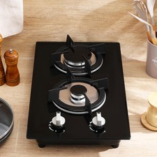 Gas Hob 2 Burners 30cm Black