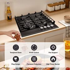 4 Burners Gas Hob 60cm Black