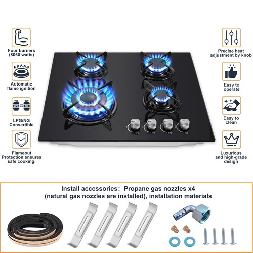Built gas hob burners - in,